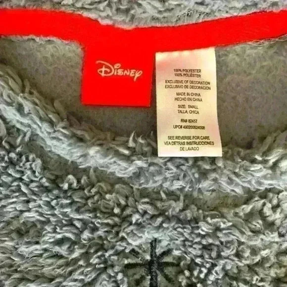 Disney Minnie Mickey Mouse Ice Skating Winter Long Sleeve Shirt Sz S - Picture 3 of 5